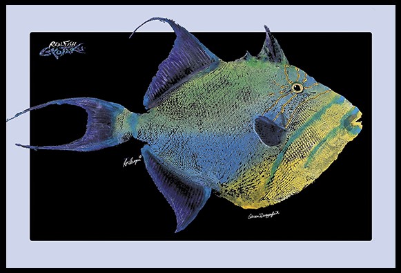 Realfish Foor Mat Yellowfin Tuna 18 x 40 Gyotaku Series Fish Mat Door Mat 